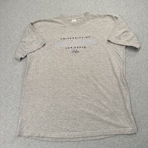 North Carolina Tar Heels Vintage Mens Gray Shirt Tee Size XL Y2K